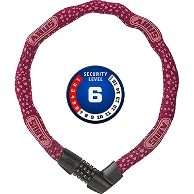 Image of ABUS Chain Lock Tresor 1385/75, Combination Lock, Made of Hardened Steel, 6 mm Square Chain, Security Level