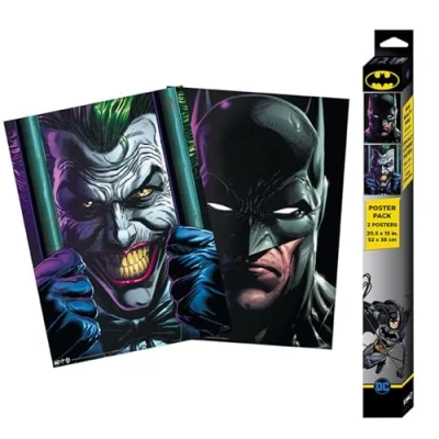 Image of ABYSTYLE DC COMICS Set of 2 Chibi Batman and Joker Posters
