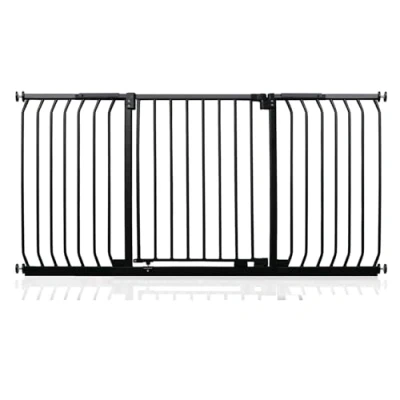 Image of Safetots Elite Pressure Safety Gate, 152cm 161cm, Matt Black, Fit Stair Baby Gate for Doors Hallways and Spaces, Barrier, Easy Installation