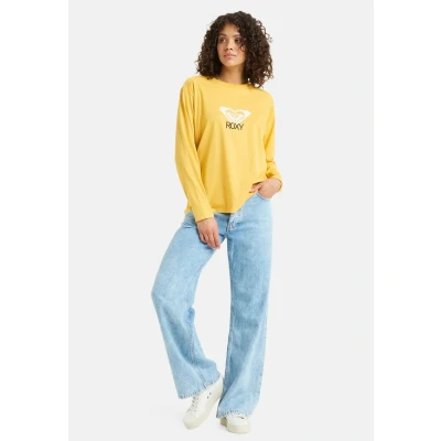Image of Roxy Short Sleeved T Shirt HANGLOOSE Art LS Women&#039;s Yellow XS