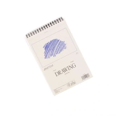 Image of Hartem Sketch Pad with 60 Sheets Ring Binding Weight 90 g/m2 Size A5 (14.8 x 21 cm)