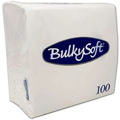 Image of Paper Serviettes Soft Napkins 40x40cm 2PLY BulkySoft Solid Colours Choose (White, 100)