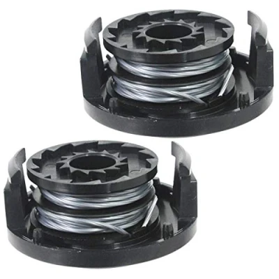 Image of SPARES2GO Line &amp; Spool + Cover for Spear Jackson S3525ET Strimmer Trimmer (Pack of 2)