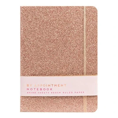 Image of By Appointment A5 sparkly pink glitter notebook