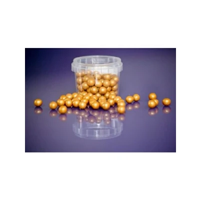 Image of 80g Pearl Gold Edible 10mm Large Sugar Pearls Balls for Cake Cupcake Sprinkle.
