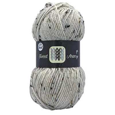 Image of Tweed Aran Cream Knitting Yarn 100g