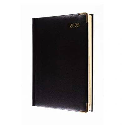 Image of Collins Classic Compact Day a Page with Appointments 2023 Diary Black (1250V.99 23) Complete Business Planner, Agenda and Journal Organiser
