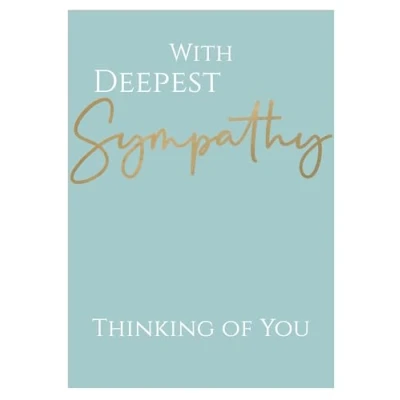 Image of with Deepest Sympathy Thinking of You Simple Greeting Card ELML082