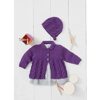 Image of Sirdar Snuggly Baby Bamboo DK Knitting Pattern 4937 Cardigan &amp; Bonnet