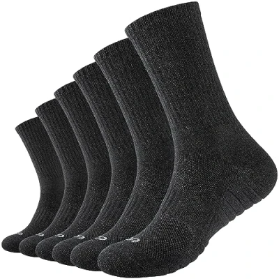 Image of TIBISI Mens Socks,Thermal Thick Warm Winter Socks,Running Sports Socks,Hiking Walking Work Socks,Cushion Wicking Breathable Comfortable Crew Socks Outdoor Multipack,6 Pairs