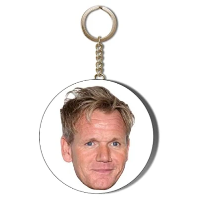 Image of Gift Insanity GORDON RAMSEY FACE 58mm LONG CHAIN KEYRING