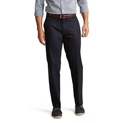 Image of Dockers Men&#039;s Classic Fit Signature Khaki 2.0 Pants Casual Navy, 32W x 32L