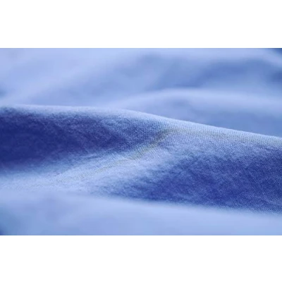 Image of L1NK STUDIO Duvet cover single bed 90 cm or 35&quot; inches (150X220cm 59&quot;x87&quot;inches) 100% cotton (Percale 200 threads) Plain dyed BERLIN BLUE