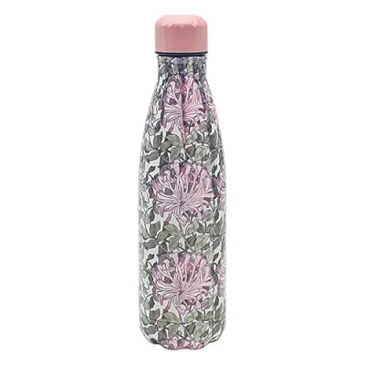 Image of Lesser &amp; Pavey 500ml Designed Stainless Steel Water Bottle Eco Friendly With Lid Honeysuckle Bottles For Office, Sports or On The Go William Morris