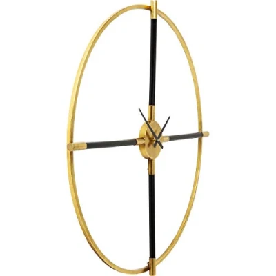 Image of Kare Clock Magic Wall Ø91cm, Alloy Steel, Gold, 5 x 91 cm