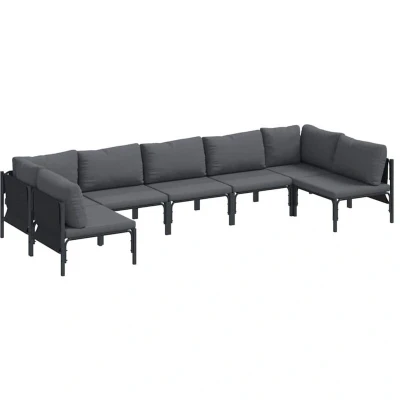 Image of Vidaxl Garden Sofa Set 7 pcs Anthracite Steel