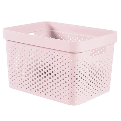 Image of Curver Infinity Dots Box 17L Chalk Pink