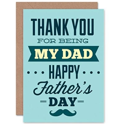 Image of Wee Blue Coo OCCASION FATHERS DAY THANK YOU DAD ART GREETINGS GREETING CARD GIFT