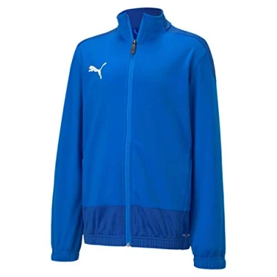 Image of PUMA Boys&#039; Team Goal 23 Training Jacket Jr Track, Electric Blue Lemonade Power Blue, 164