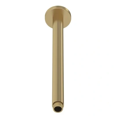 Image of Balterley Round Ceiling Mount Shower Arm 300mm Brushed Brass