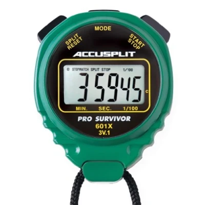 Image of ACCUSPLIT Pro Survivor A601X Stopwatch, Clock, Extra Large Display (Green)
