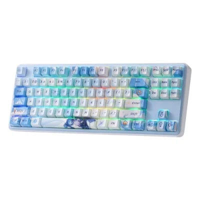 Image of Redragon K707 PRO SE 80% Wireless Gasket RGB Gaming Keyboard, 3 Modes 87 Keys TKL Anime Mechanical Keyboard w/Hot Swap Socket, PBT Round Keycaps &amp; 5 Layer Noise Dampening, Custom Linear Switch