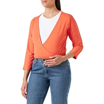 Image of Supermom Women&#039;s Foscoe 3/4 Sleeve Cardigan Sweater, Living Coral N066, 3 UK