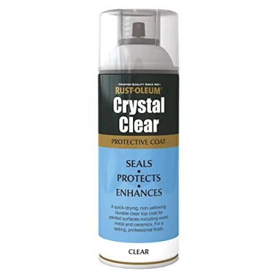 Image of Rust Oleum AE0040002E8 400ml Crystal Clear Spray Paint Semi Gloss, 400 ml (Pack of 1)