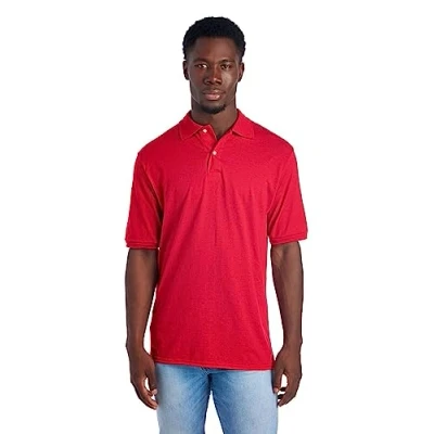 Image of Jerzees Men&#039;s Polo Shirts, SpotShield Stain Resistant, Sizes S 5x, Short Sleeve True Red, XL