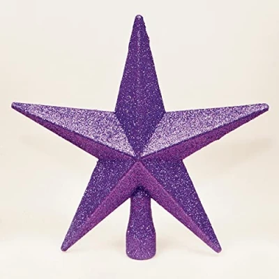 Image of Purple 20cm Shatterproof Tree Top Star Premier Christmas Decoration 200mm Topper 5825