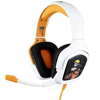 Image of Konix Naruto Gaming Headset (White/Orange) /Headset