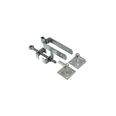 Image of 2x TIMCO Adjustable Hinge Set with Hook on Plate Hot Dipped Galvanised AFHP450G