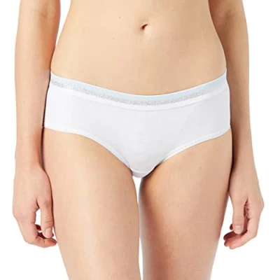 Image of FM London (3 Pack) Elastic Waistband Underwear WomenComfort Fit Womens in Hipster Brief StyleBlack, Nude, &amp; White Pants for WomenCotton Rich Knickers Women Multipack Durable,6