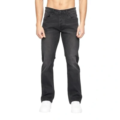 Image of Crosshatch Winsbury Bootcut Jeans Black Wash W40 L30