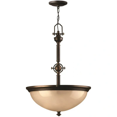 Image of Mayflower 3 Light Ceiling Pendant Bronze, E27