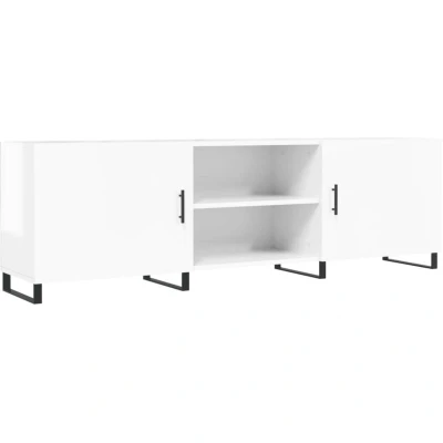 Image of vidaXL TV Cabinet High Gloss White 150x30x50 cm Engineered Wood