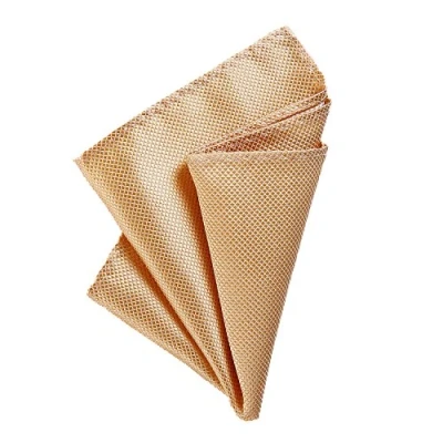 Image of DonDon Men’s Pocket Handkerchief 8.27 x in 21 cm shiny unicoloured Gold