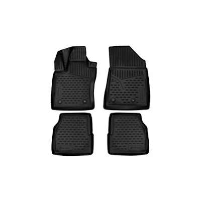 Image of Element EXP.ELEMENT3D2413210k Premium Anti Slip Rubber Floor Mats Jeep Compass 2nd Generation (MP/552) Year: 18 20, Black