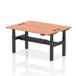 Image of Air B2B 1600x600mm Height Adjustable 2P Bench Desk CP Beech/Black