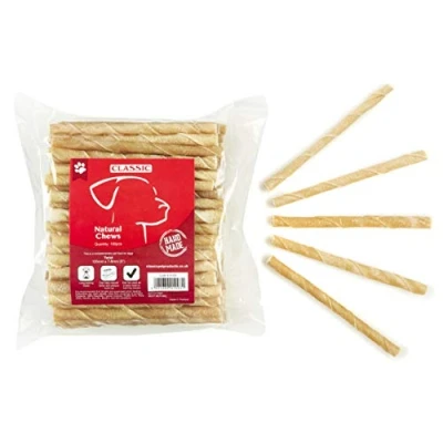 Image of Classic Pet Products for Dogs Rawhide Twist, 127mm x 7 8mm (100 pieces)