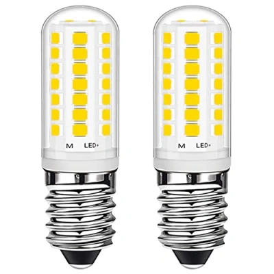 Image of Euxper E14 LED Bulb 3W Natural White 4000K 28W Halogen Equivalent Energy Saving, Small Edison Screw (SES) Light Bulbs 360LM for Freezer/Cooker Hood/Sewing Machine, AC220 240V, 2 Pack