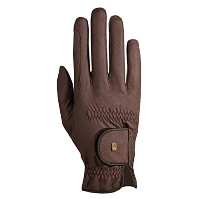 Image of Roeckl Sports equestrian gloves ROECK GRIP, summer riding glove, mocha 6.5