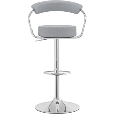Image of Zenith Fabric Bar Stool (Grey)