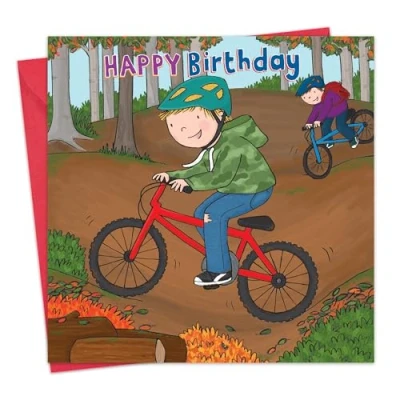 Image of Twizler Birthday Card for Boys Mountain Bike Childrens Happy Son or Grandson Kids Brother Nephew Tween Teenager Boy