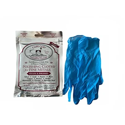 Image of BUZZUFY Cape Cod Metal Polishing Cloths Package of 2 with Gloves
