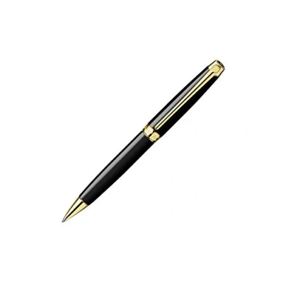 Image of Caran d&#039;Ache Leman Gold Plated Ballpoint Pen Ebony Black