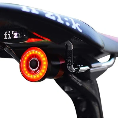 Image of Smart Bike Tail Light Ultra Bright, Rechargeable Auto On/Off, IPX6 Waterproof LED Bicycle Lights, High Intensity Rear Accessories Fits On Any Road Bikes (Black)