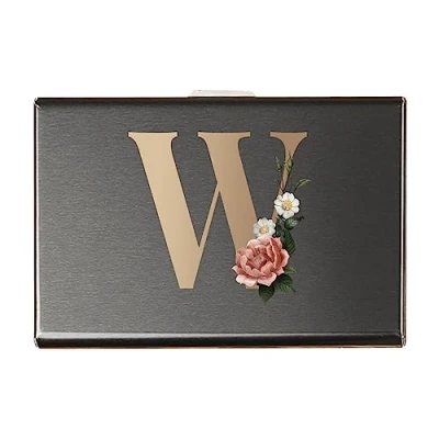 Image of Metal Card Holder Wallet,Ultra Thin Stainless Steel Wallets RFID Blocking Credit Wallet for Men &amp; Women,Best Protector with 6 PVC Slots and Latch (gold W)