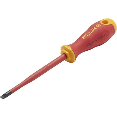Image of 125 mm screwdriver with 6 slotted blade. Certified to 1000 V ac and 1500 dc.