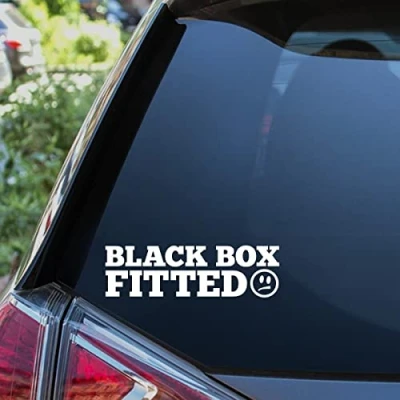 Image of Black Box Sticker Funny Face New Young Driver Car Window Bumper Decal
